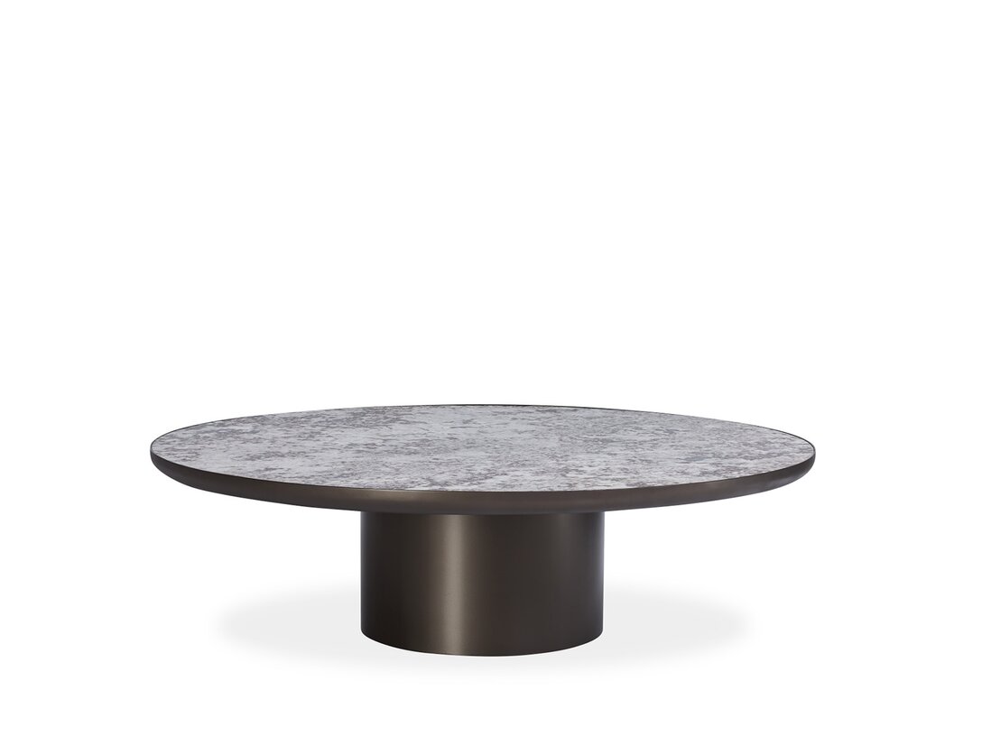 Stolik kawowy Livori Home Averno  x , śr. 118 cm, kolor beżowy, materiał ceramika
