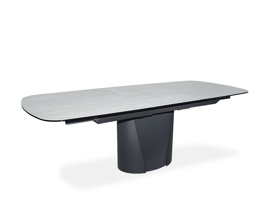 Stół rozkładany Livori Home Ventuno 180/230 cm x 98 cm, śr. , kolor beżowy, materiał ceramika, rozkładanie tak