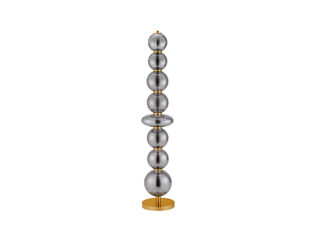 Lampa stojací Kler Accessories Navi LED 37W 747 lm 3000K, barva šedá, materiál sklo