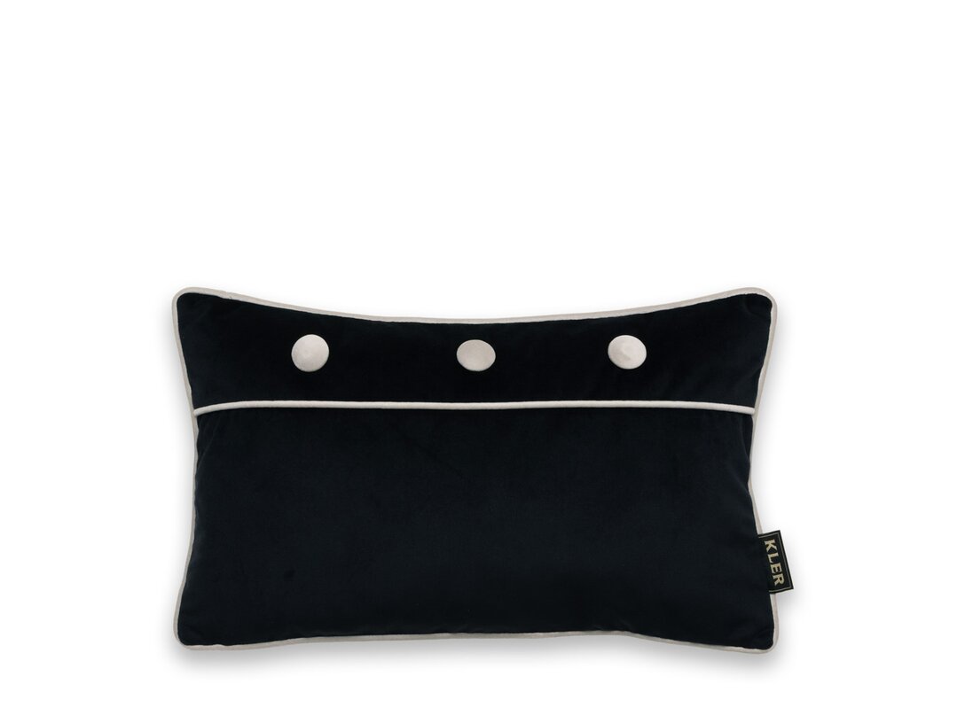 Poduszka dekoracyjna Kler Accessories Veglie , kolor czarny, materiał tkanina
