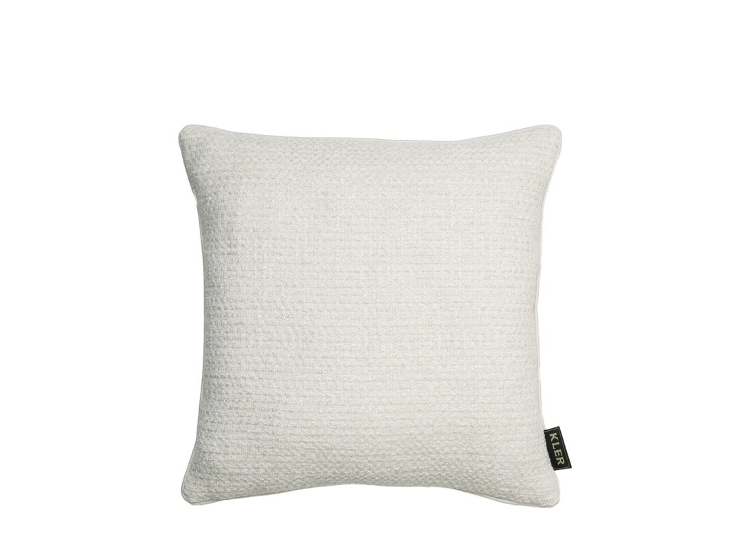 Dekorační polštář Kler Accessories Ricamo 45x45 cm, barva krémová, materiál tkanina