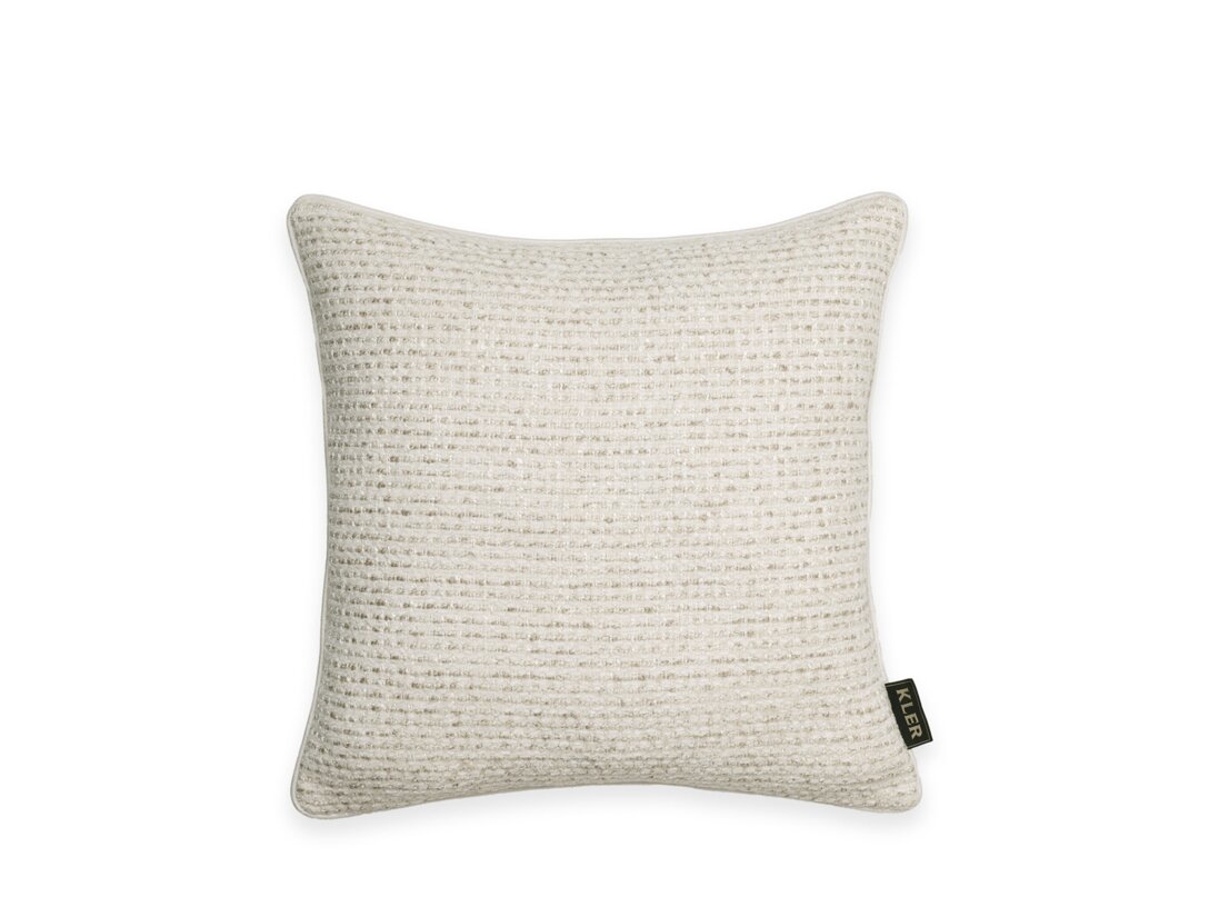 Dekorační polštář Kler Accessories Ricamo 45x45 cm, barva béžová, materiál tkanina