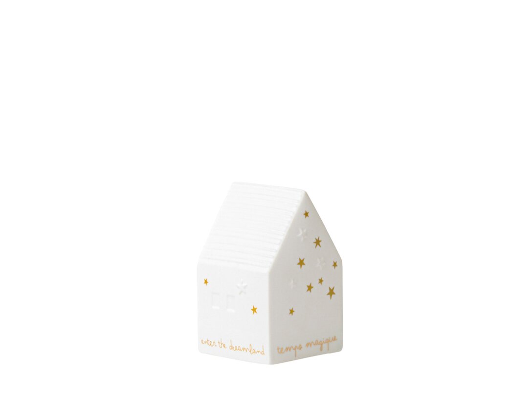 Lampion domek led Räder Enter the dreamland, kolor biały, materiał porcelana
