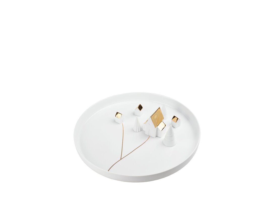 Misa Räder Village, kolor biały, materiał porcelana