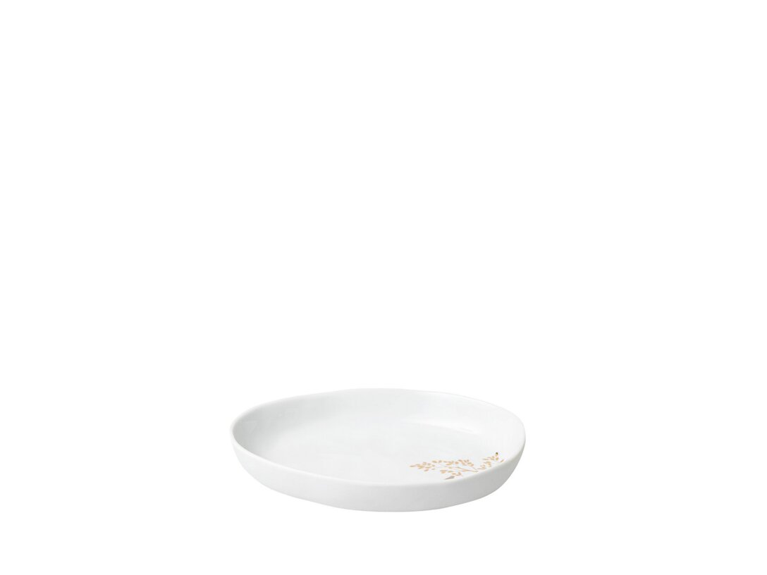 Patera Räder Złote gałęzie, kolor biały, materiał porcelana