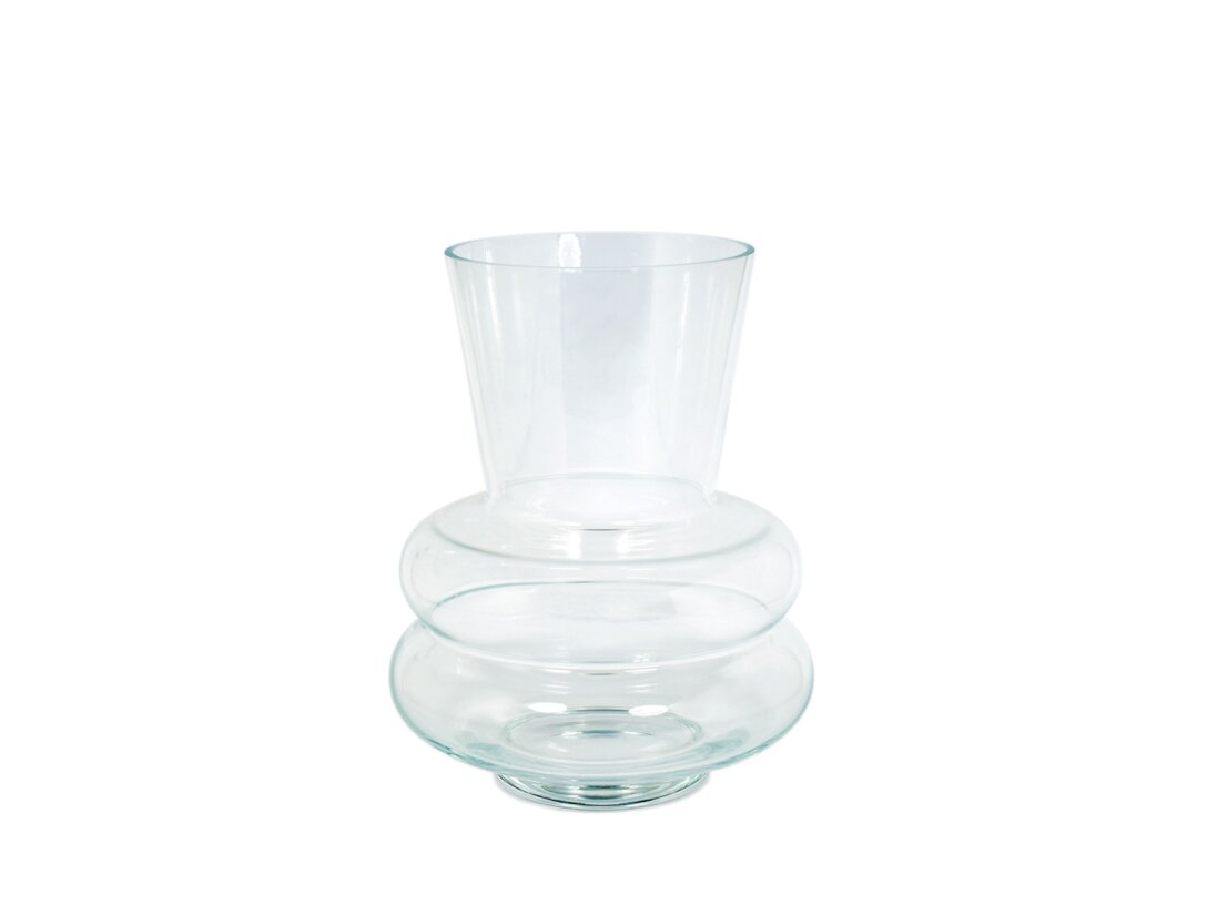 Wazon Kler Accessories Palazzo 35 cm, kolor transparentny, materiał szkło