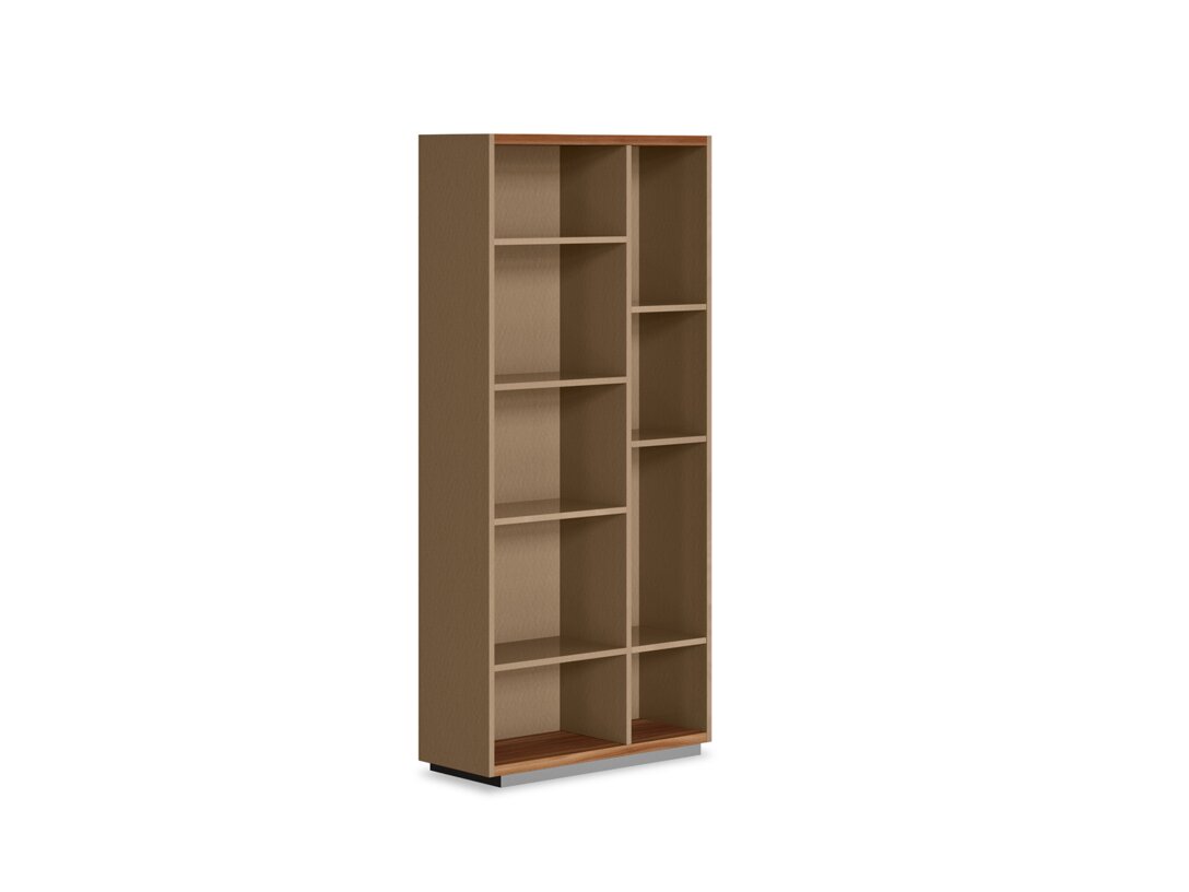 Biblioteka Alf Italia Porta Romana, kolor brązowy, materiał fornir naturalny