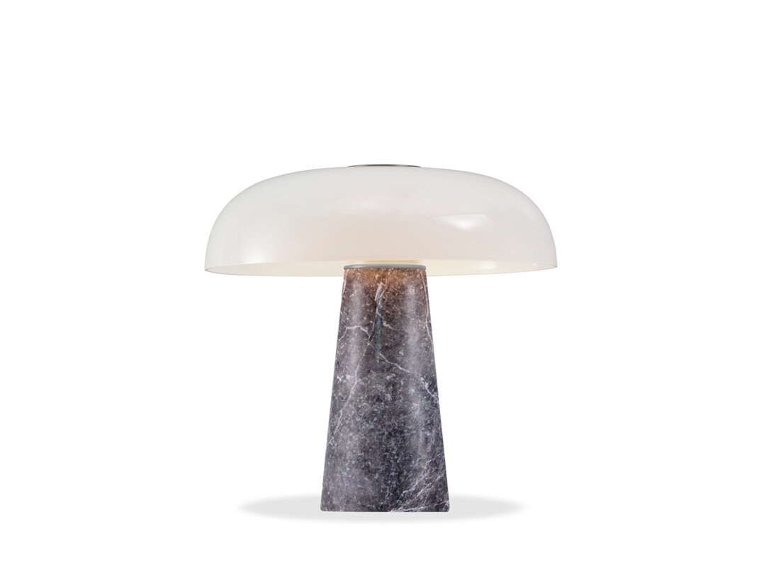 Lampa stolní Kler Accessories Glossy , barva šedá, materiál mramor