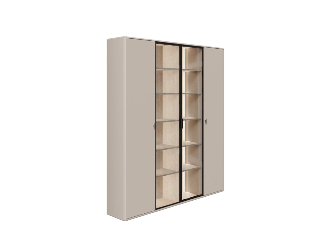 Biblioteka Kler Maestro, kolor beżowy, materiał płyta MDF
