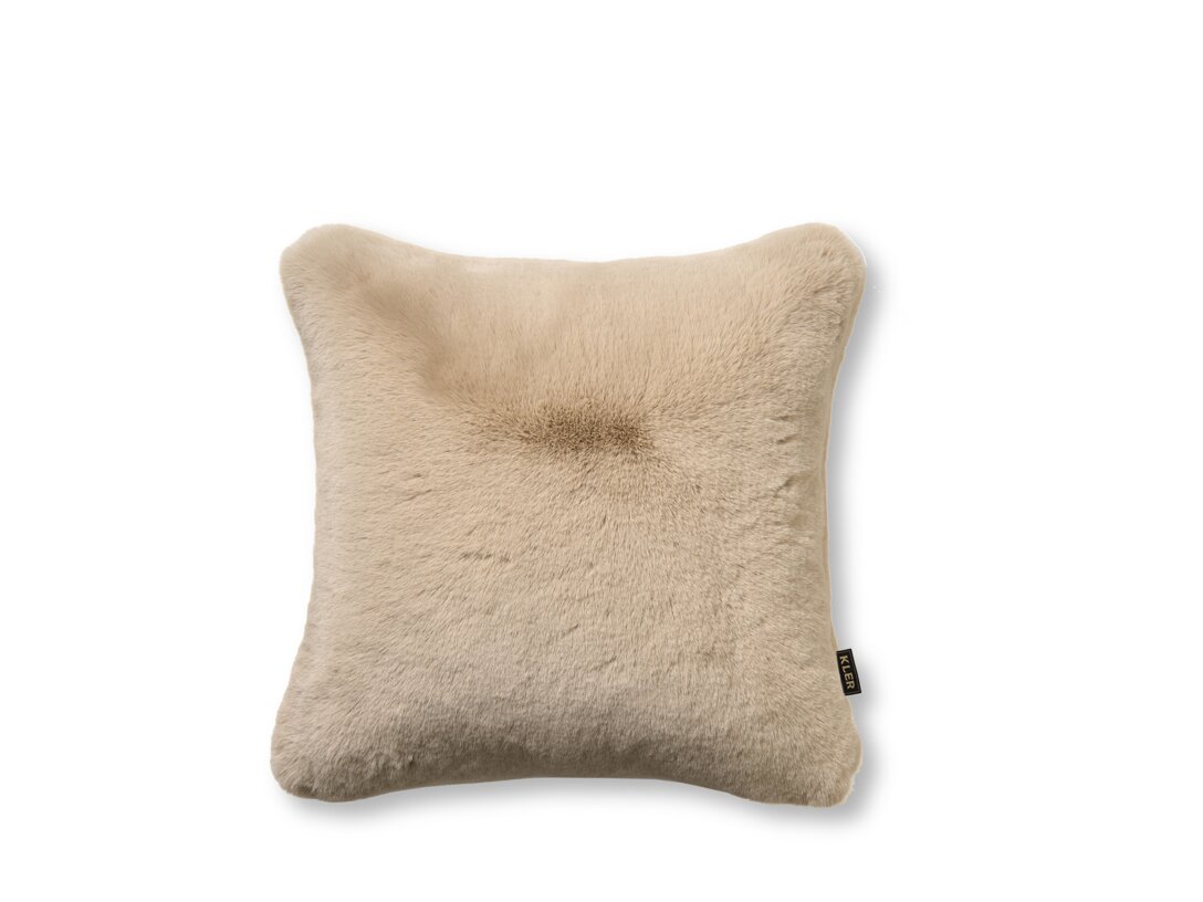 Dekorační polštář Kler Accessories Morbido 50x50 cm, barva béžová, materiál tkanina