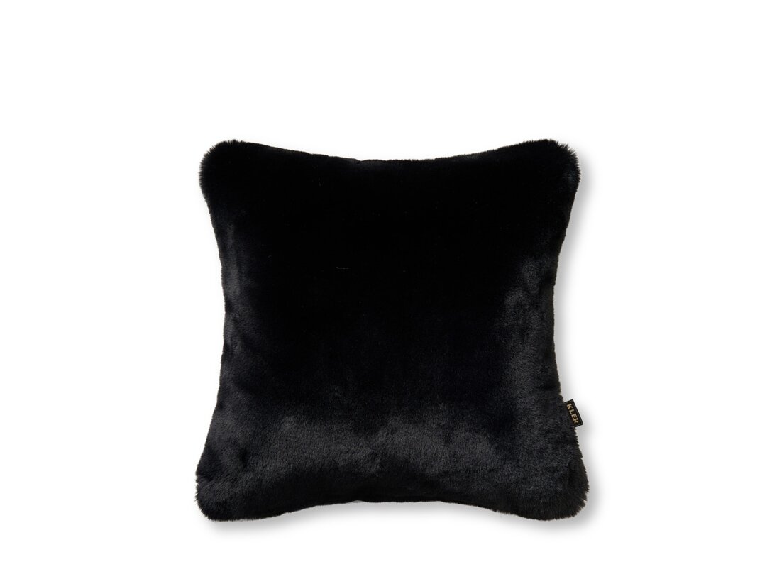 Dekorační polštář Kler Accessories Morbido 50x50 cm, barva černá, materiál tkanina