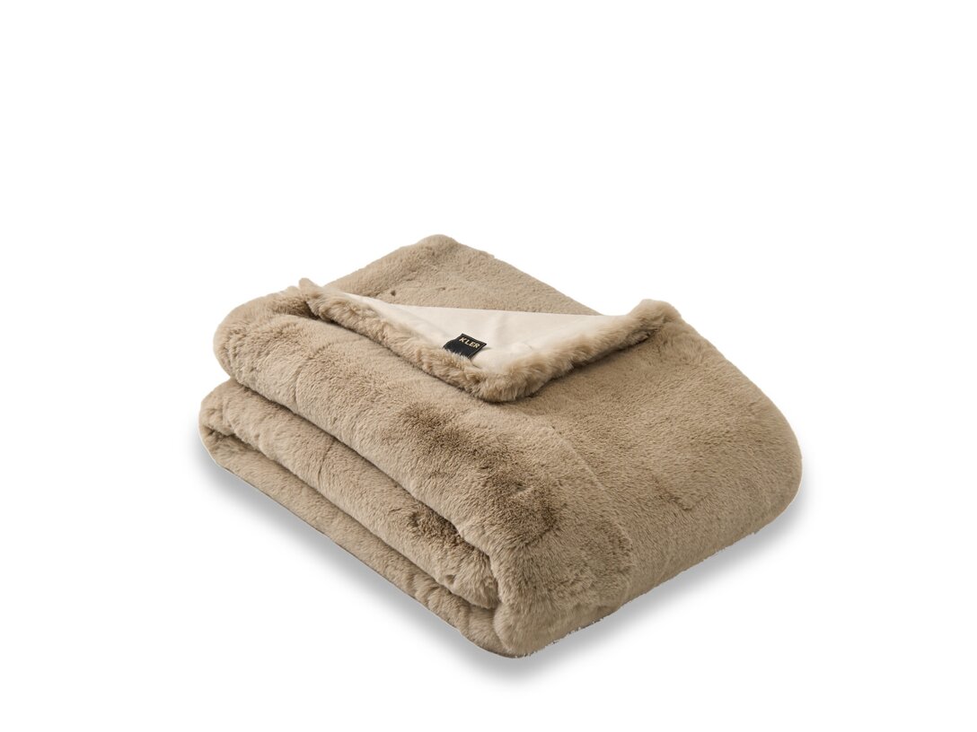 Přehoz Kler Accessories Morbido 150x200 cm, barva béžová, materiál tkanina