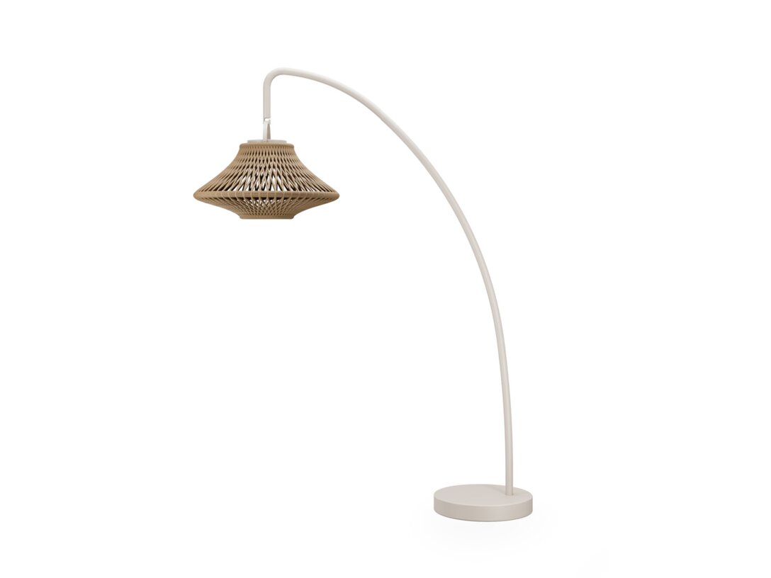 Lampa podłogowa Artie Flamini , kolor kremowy, materiał aluminium