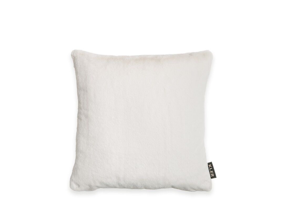 Poduszka dekoracyjna Kler Accessories Carino 45x45 cm, kolor kremowy, materiał tkanina