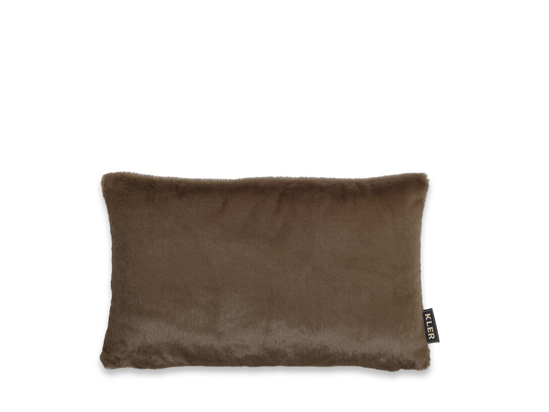 Poduszka dekoracyjna Kler Accessories Carino 30x50 cm, kolor brązowy, materiał tkanina