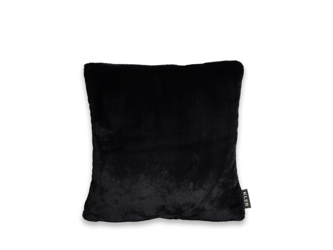 Poduszka dekoracyjna Kler Accessories Carino 45x45 cm, kolor czarny, materiał tkanina