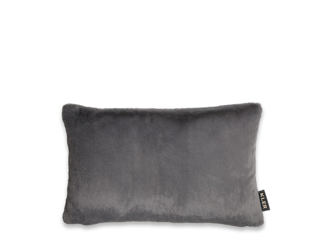 Poduszka dekoracyjna Kler Accessories Carino 30x50 cm, kolor szary, materiał tkanina