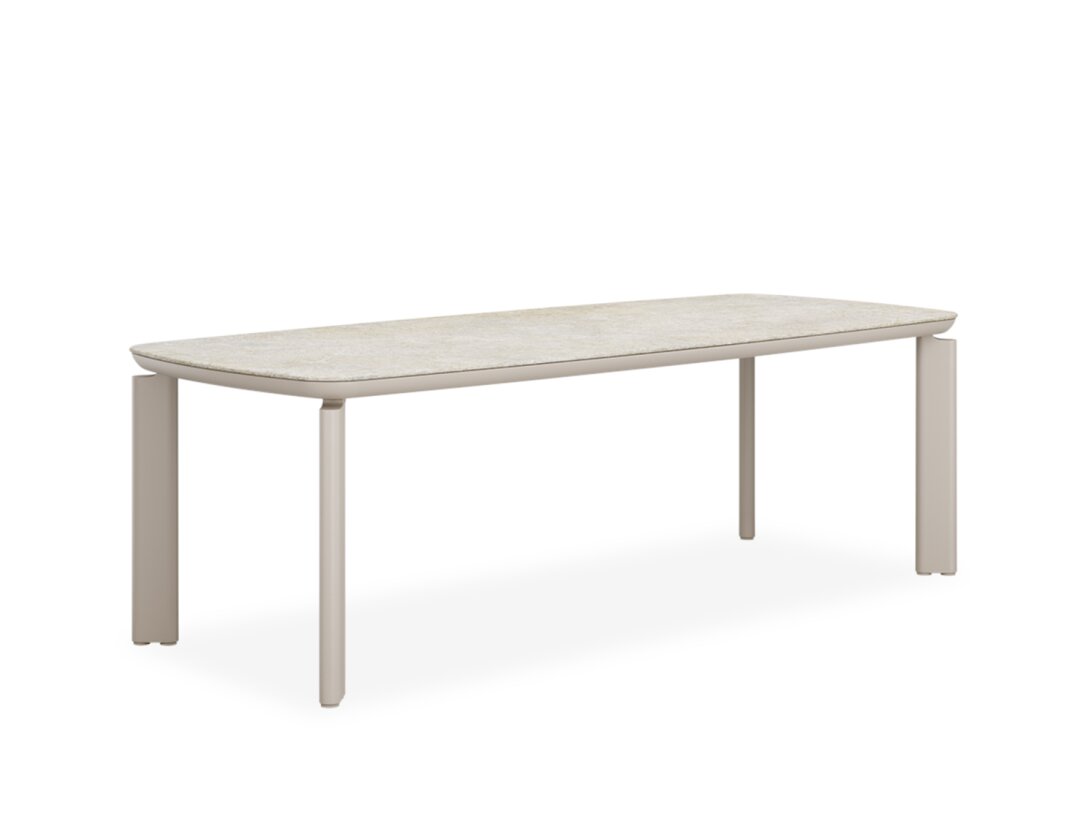 Stół Artie Pico 180 cm x 90 cm, śr. , kolor kremowy, materiał spiek ceramiczny, rozkładanie nie