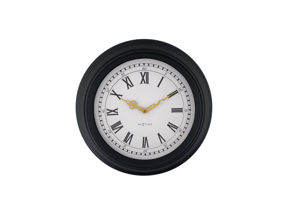 Zegar ścienny Nextime Chopin 40 cm, kolor czarny, materiał tworzywo sztuczne