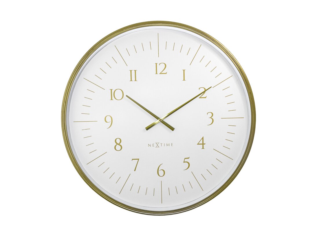 Zegar ścienny Nextime Galaxy Large 77 cm, kolor biały, materiał tworzywo sztuczne
