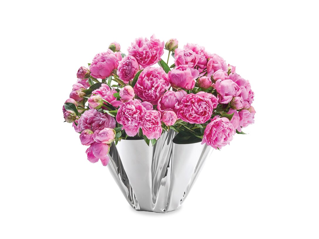 Váza Philippi Margeaux 25 cm, barva stříbrná, materiál nerezová ocel
