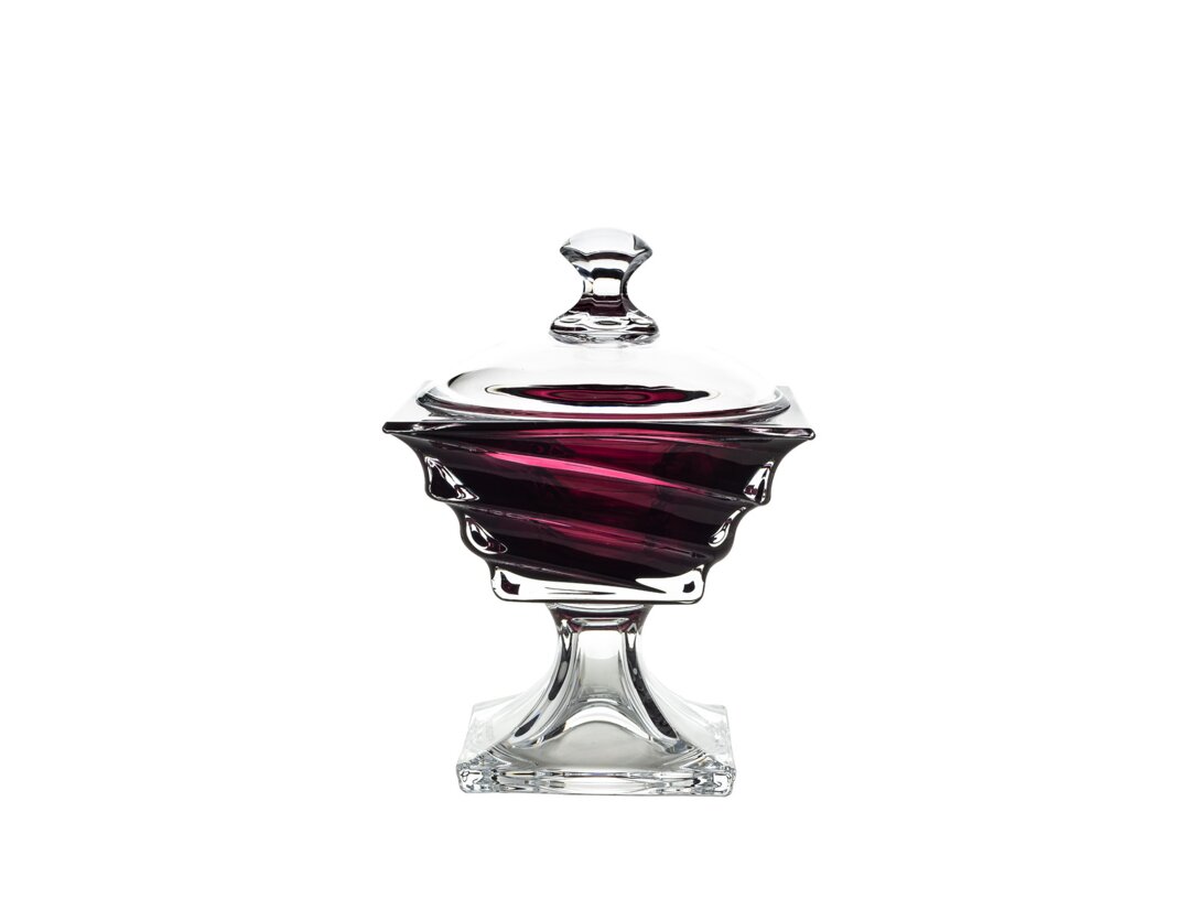 Bomboniera Bohemia Casablanca Burgundy, kolor bordowy, materiał szkło kryształowe