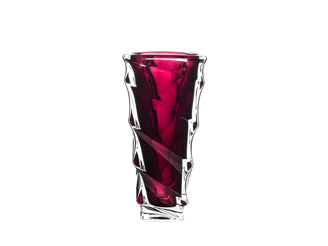 Wazon Bohemia Casablanca Burgundy 30,5 cm, kolor bordowy, materiał szkło kryształowe