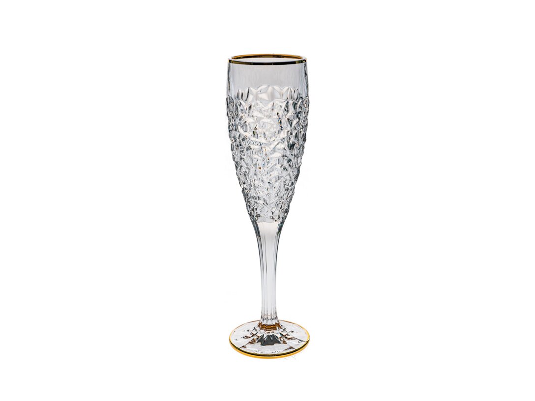 Kpl. 6 kieliszków do szampana Bohemia Jihlava Nicolette Gold 180 ml, materiał szkło kryształowe, kolor transparentny