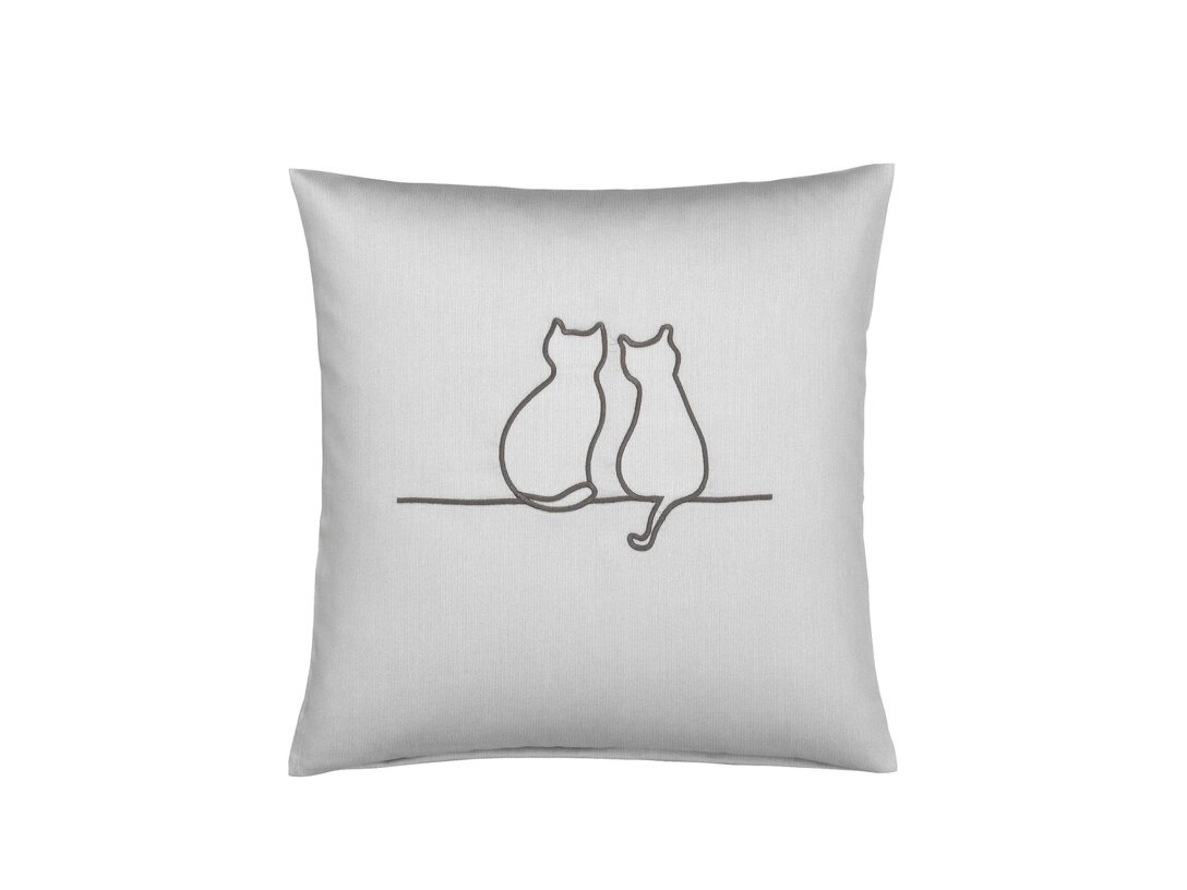 Poszewka na poduszkę Elegante Its You & Me 40x40 cm, kolor grafitowy, materiał bawełna