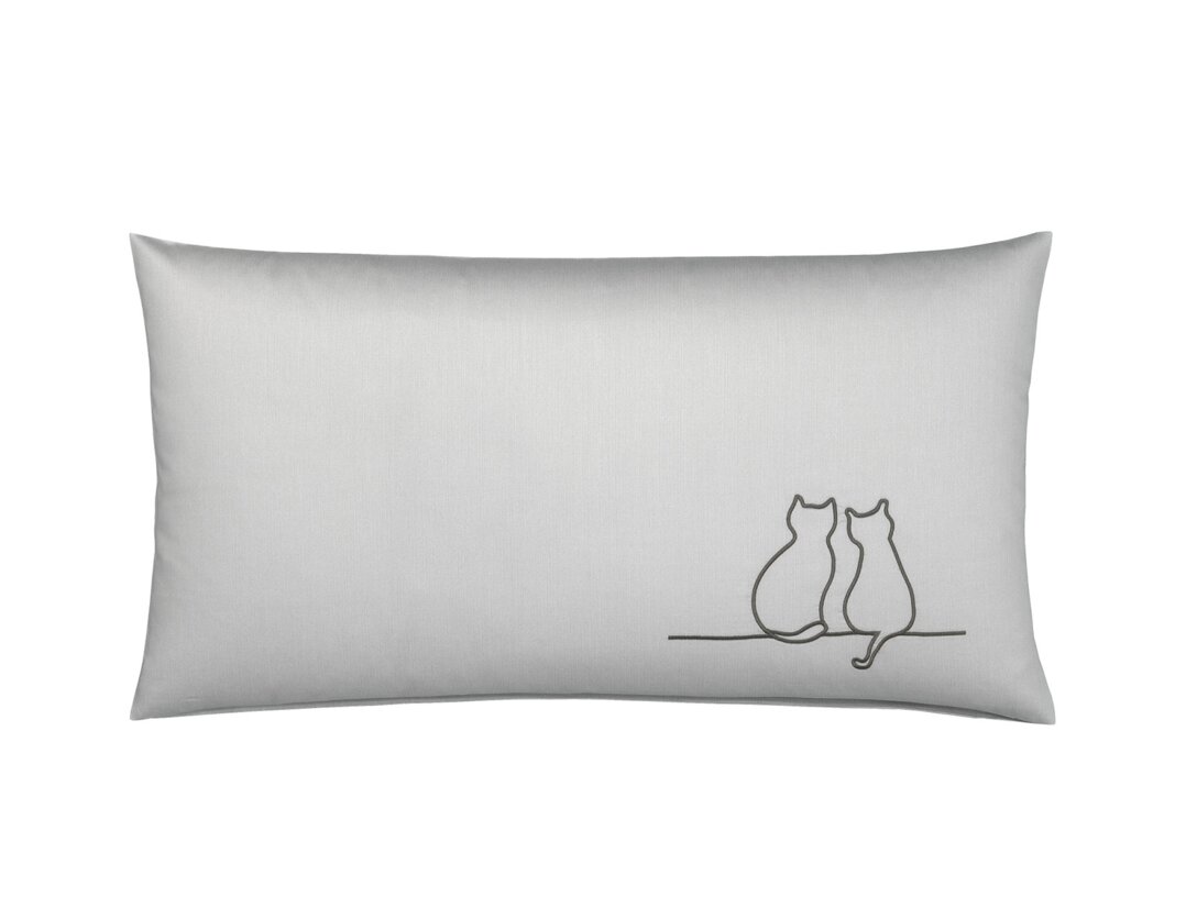 Poszewka na poduszkę Elegante Its You & Me 40x80 cm, kolor grafitowy, materiał bawełna