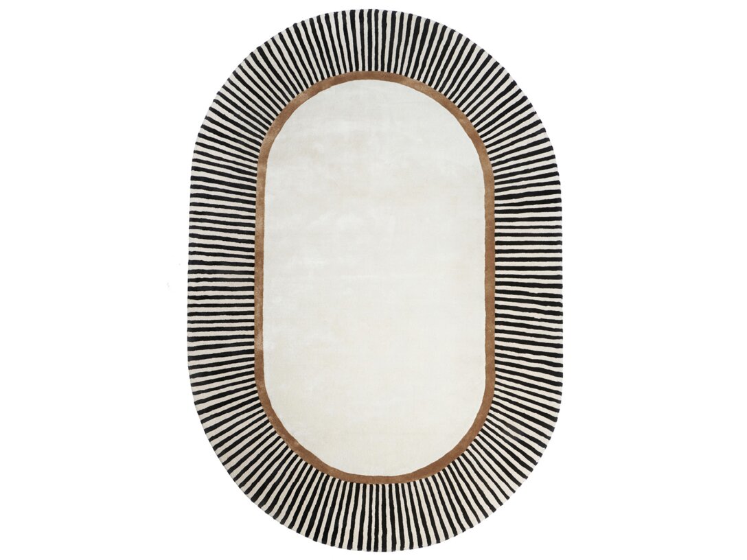 Koberec Kler Accessories Amber oválný 160x230 cm, barva béžová, materiál viskóza