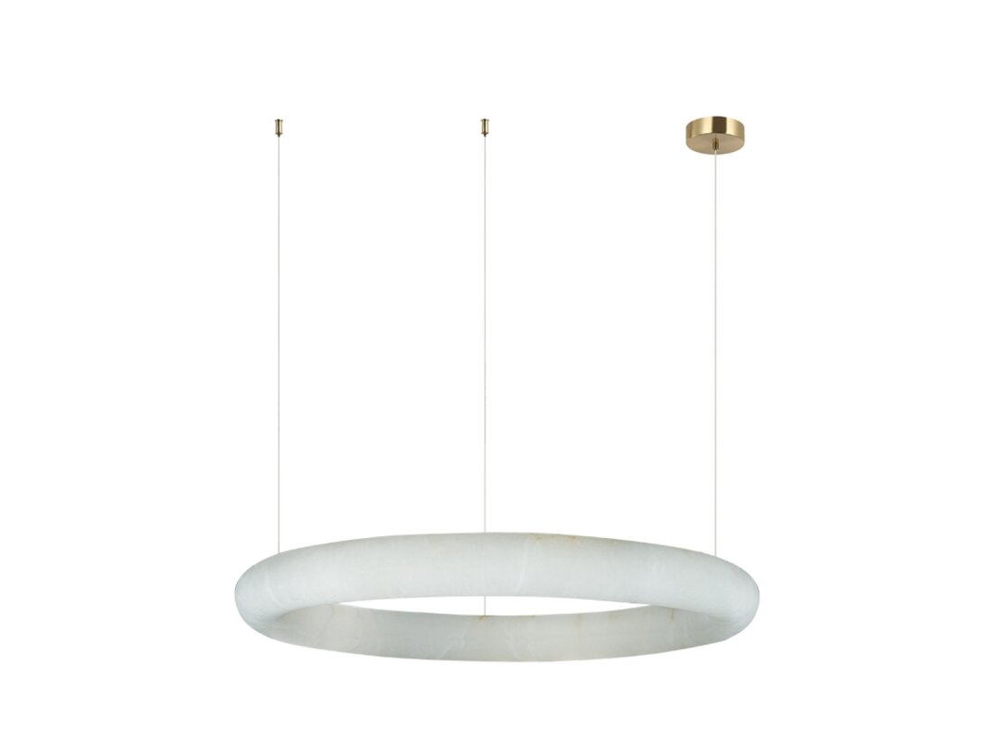 Lampa závěsná Kler Accessories Greta LED 45 W, barva bílá, materiál alabastr