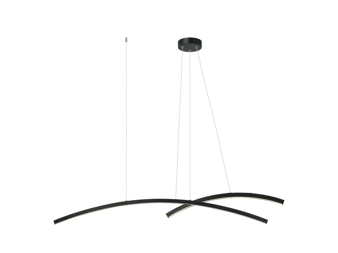 Lampa závěsná Kler Accessories Grazia LED 41 W, barva černá, materiál hliník
