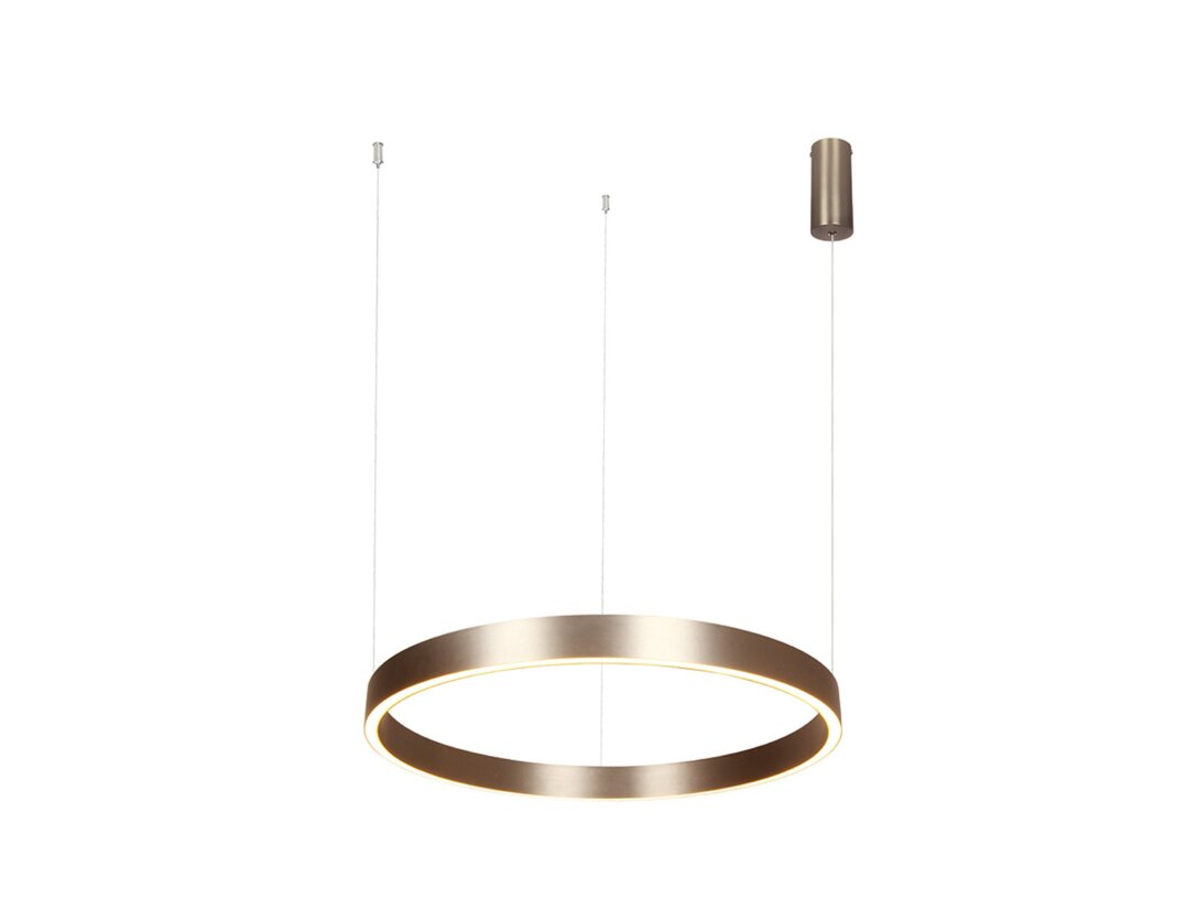 Lampa závěsná Kler Accessories Germana LED 59 W, barva hnědá, materiál hliník