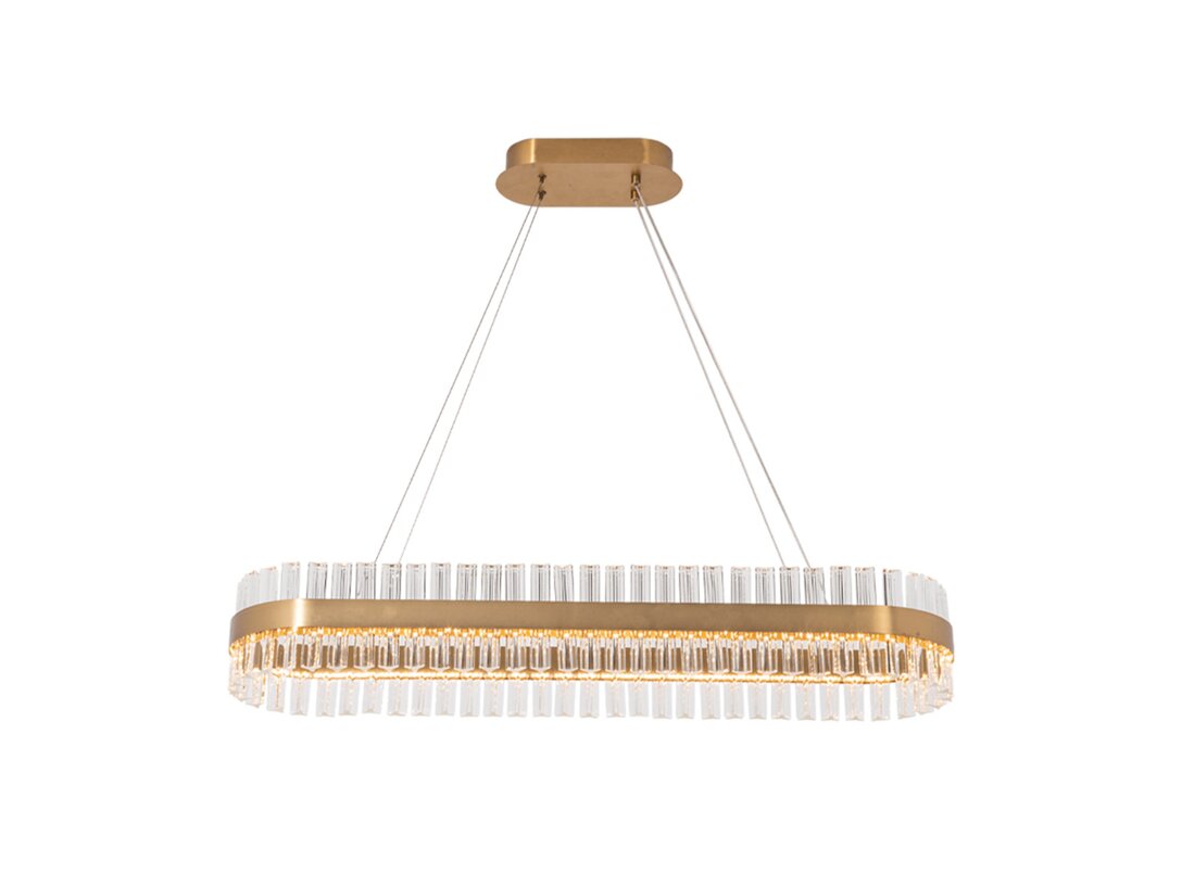 Lampa závěsná Kler Accessories Ginea LED 68 W, barva zlatá, materiál sklo