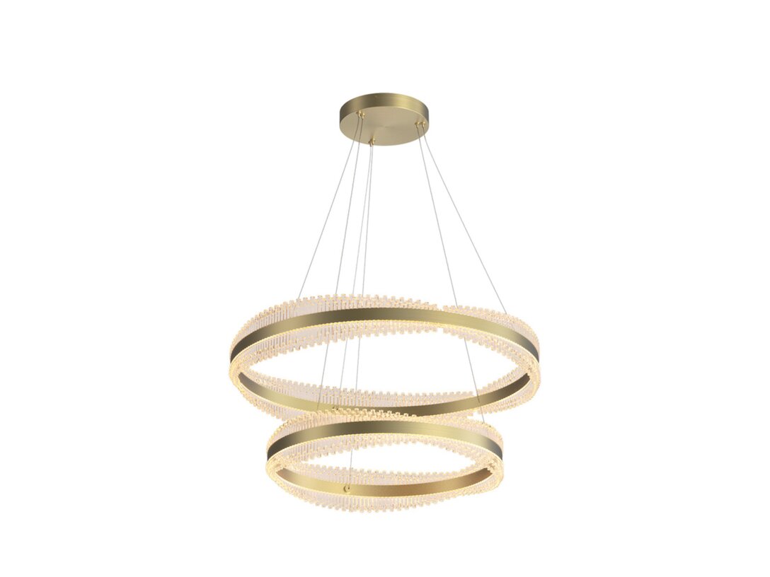 Lampa závěsná Kler Accessories Ginea LED 118 W, barva zlatá, materiál sklo