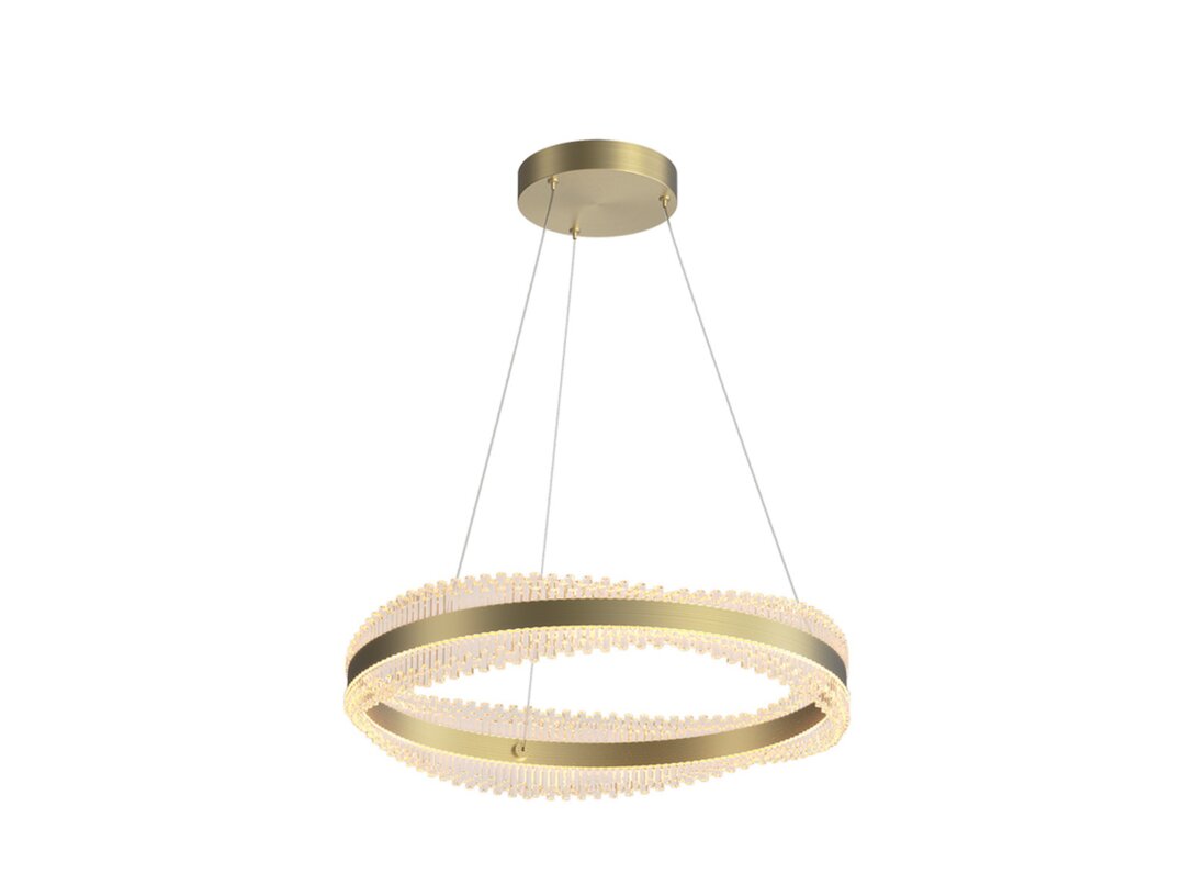 Lampa závěsná Kler Accessories Ginea LED 58 W, barva zlatá, materiál sklo