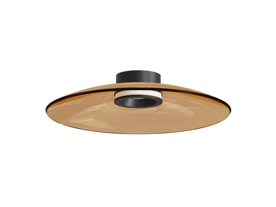 Lampa sufitowa Kler Accessories Ginevra LED 30 W, kolor brązowy, materiał szkło