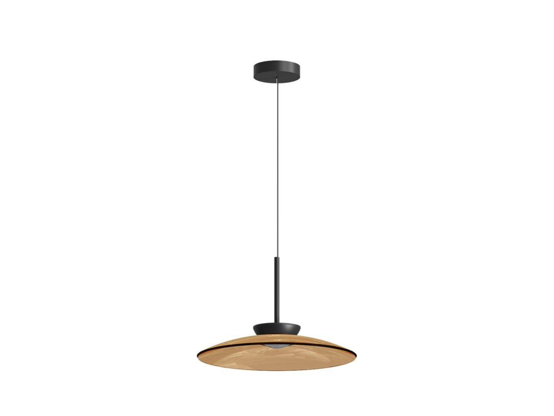 Lampa wisząca Kler Accessories Ginevra LED 31 W, kolor brązowy, materiał szkło