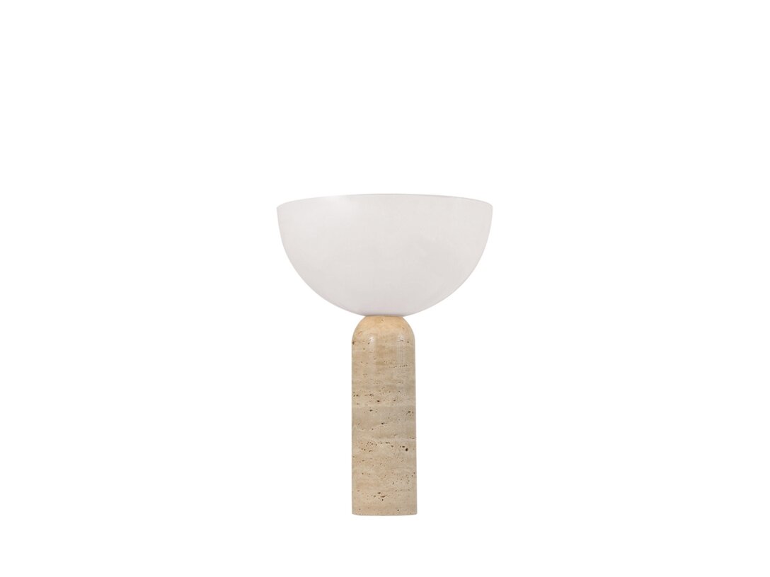Lampa stołowa Kler Accessories Gabriella E27, kolor beżowy, materiał kamień