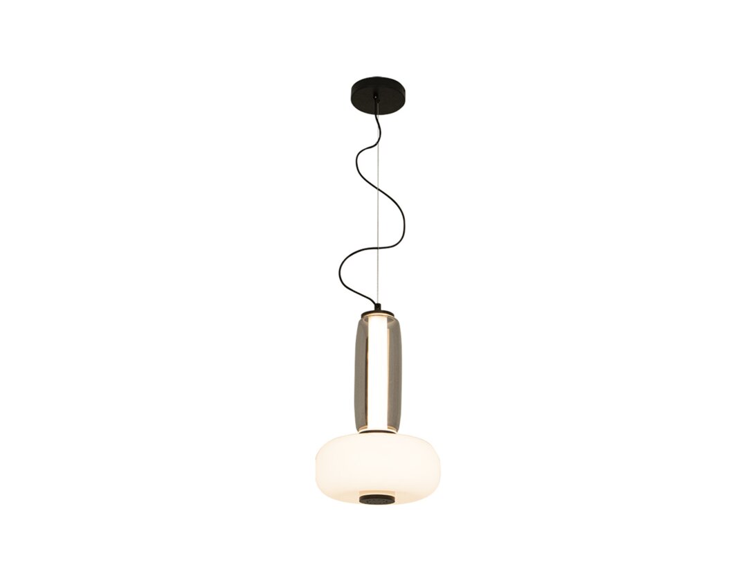 Lampa wisząca Kler Accessories Galena LED 23 W, kolor biały, materiał szkło
