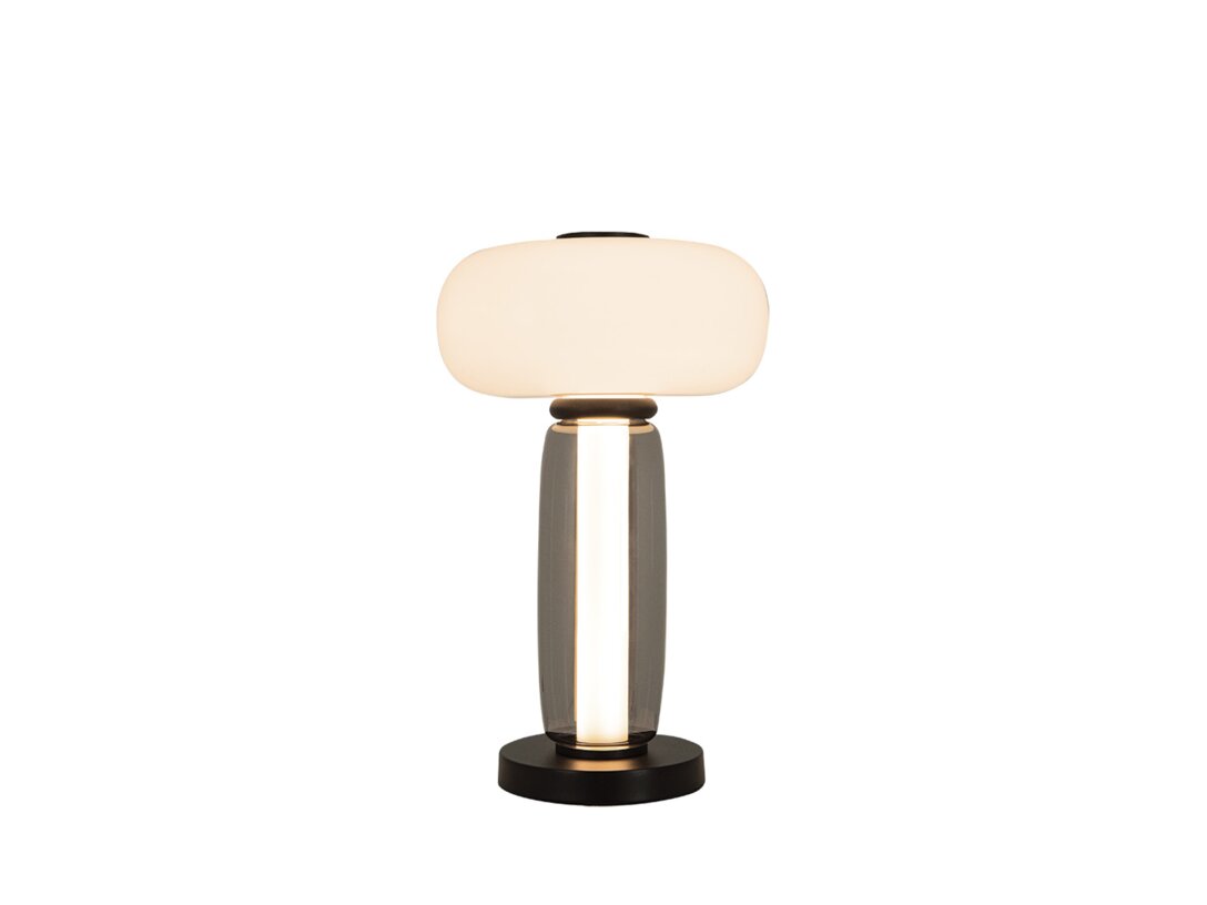 Lampa stołowa Kler Accessories Galena LED 23 W, kolor biały, materiał szkło