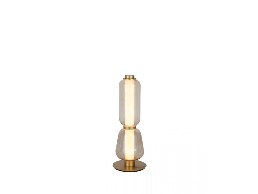 Lampa stołowa Kler Accessories Giuseppina LED 7 W, kolor złoty, materiał szkło