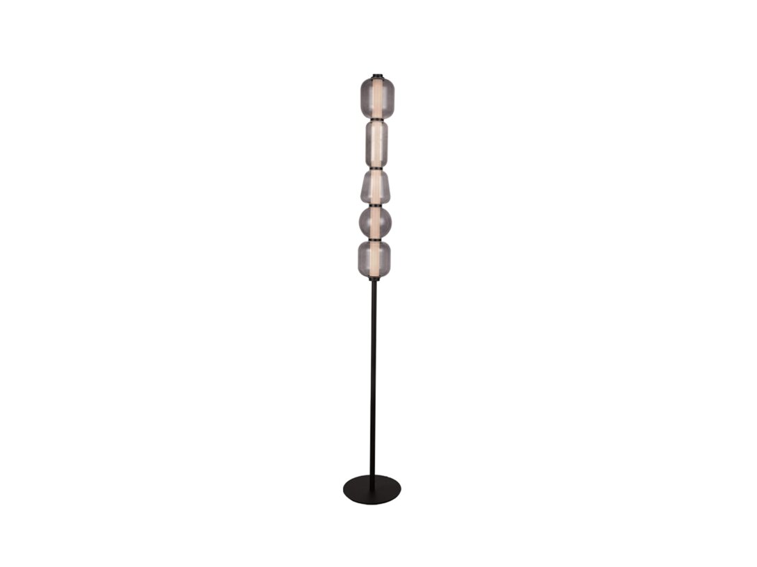 Lampa podłogowa Kler Accessories Giuseppina LED 17 W, kolor szary, materiał szkło