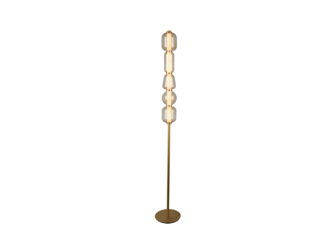Lampa podłogowa Kler Accessories Giuseppina LED 17 W, kolor złoty, materiał szkło