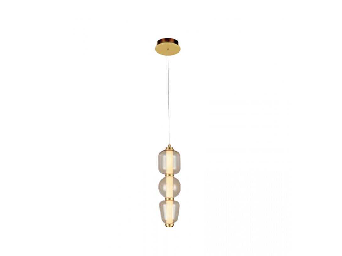 Lampa wisząca Kler Accessories Giuseppina Led 12 w, kolor złoty, materiał szkło