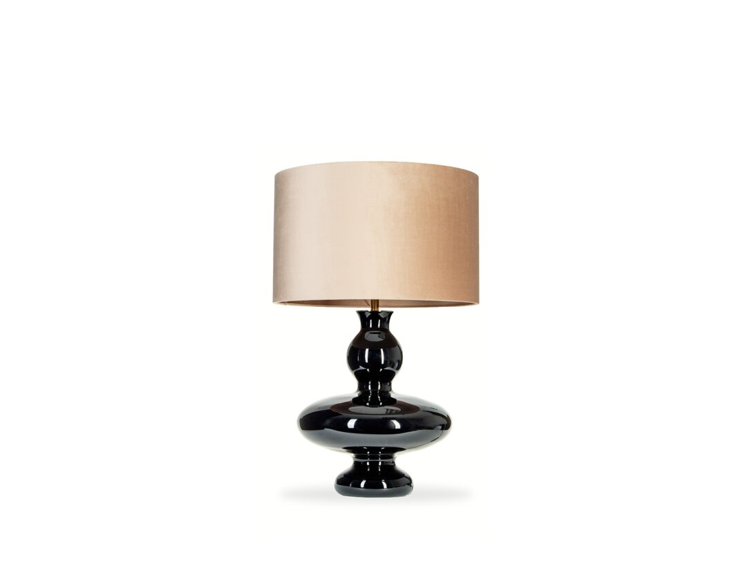 Lampa stolní Kler Accessories Aria 1xE27, max. 60W (žárovka není součástí balení), barva černá, materiál sklo