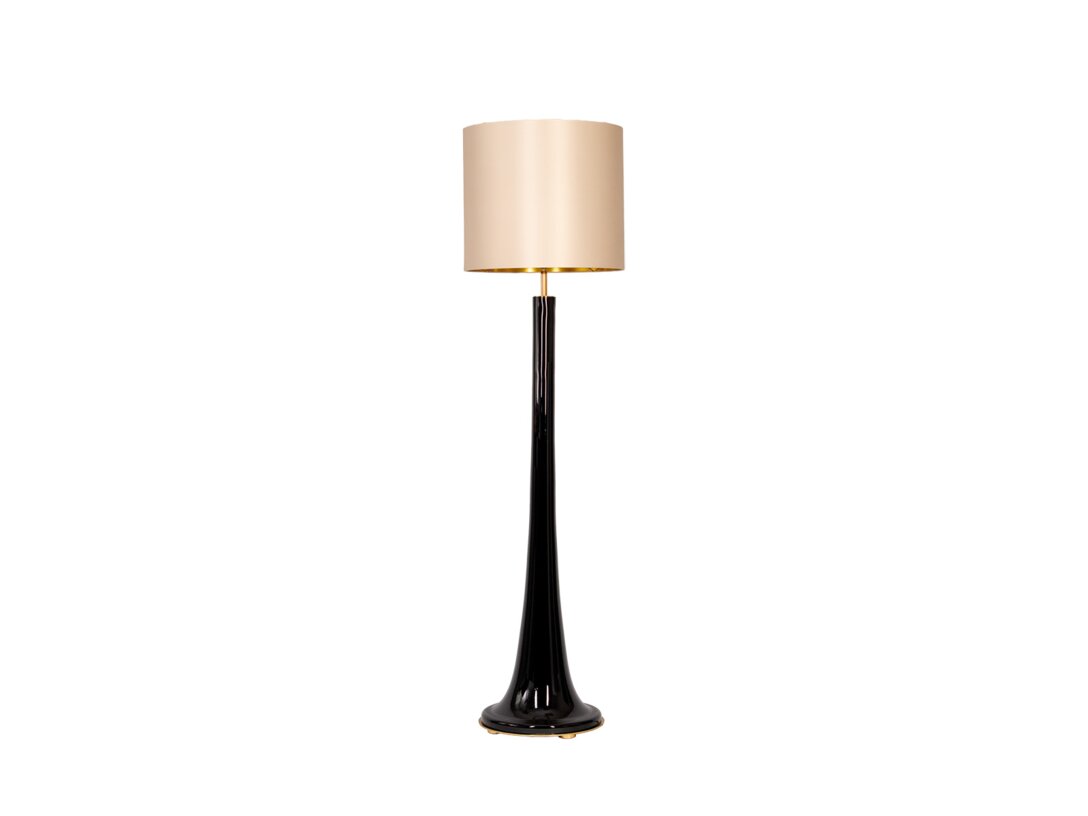 Lampa stojací Kler Accessories Aurora 1xE27, max. 60W (žárovka není součástí balení), barva černá, materiál sklo