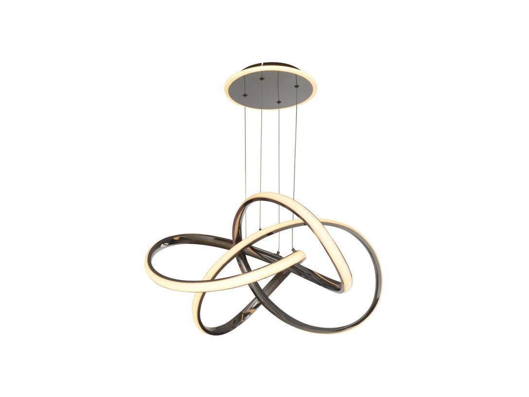 Lampa wisząca Kler Accessories Bandol LED 56W 6400 lm 3000K, kolor czarny, materiał metal