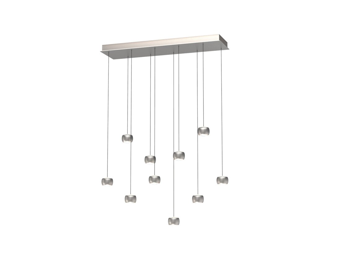 Lampa závěsná Kler Accessories Quiberon LED 55W 7000 lm 3000K, barva stříbrná, materiál kov